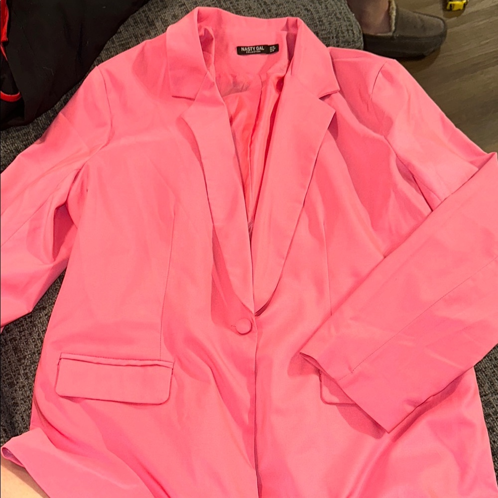 Nasty Gal Pink Blazer Modern Relaxed Fit